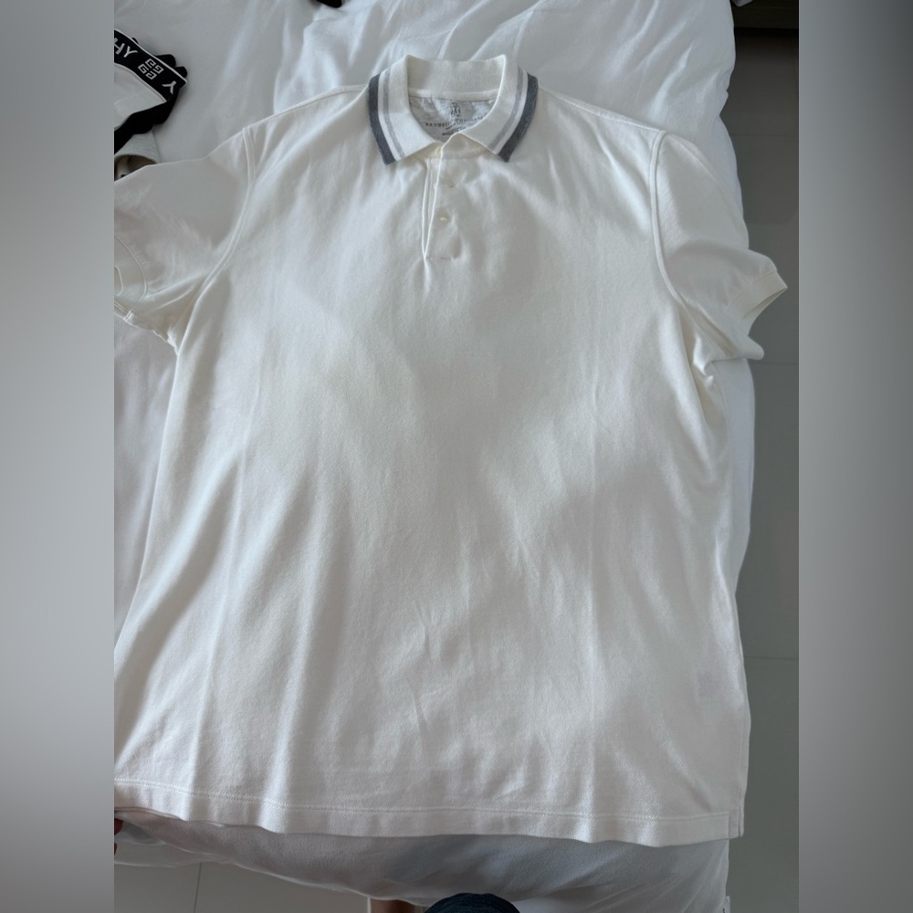 Brunello Cucinelli white polo